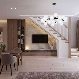 Vách kệ tivi hiện đại dưới gầm cầu thang - Điểm nhấn hút mắt cho ngôi nhà  