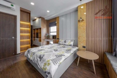 Mẫu phòng ngủ vân gỗ đẹp được yêu thích tại Nội Thất Doni Ninh Bình