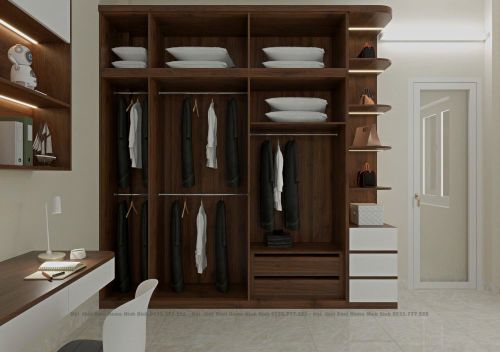 Tủ quần áo  thùng gỗ kết hợp cánh trắng TA01