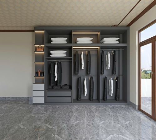 Tủ quần áo không tay nắm hót nhất hiện nay TA04